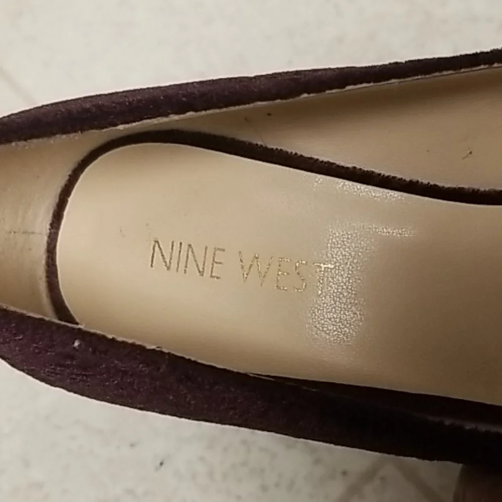[Like New] NINE WEST velvet purple heels jayvee